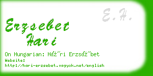 erzsebet hari business card